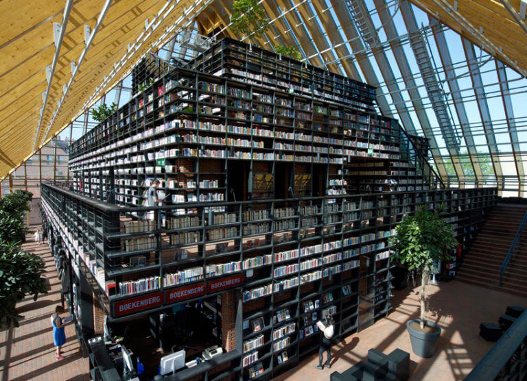 Book Mountain Library By MVRDV Bookcase Porn